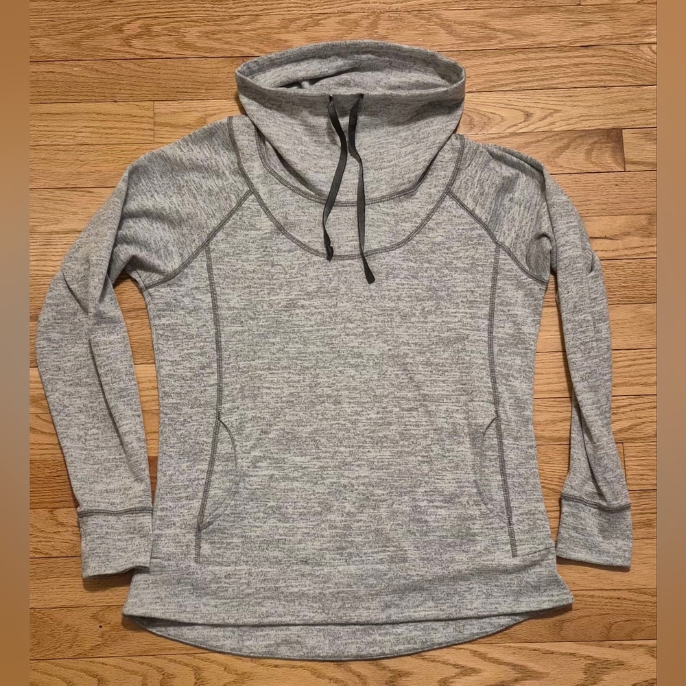 Kuhl Women's L Ash Heathered Gray Lea Cowl Neck Pullover Style 4186 EUC